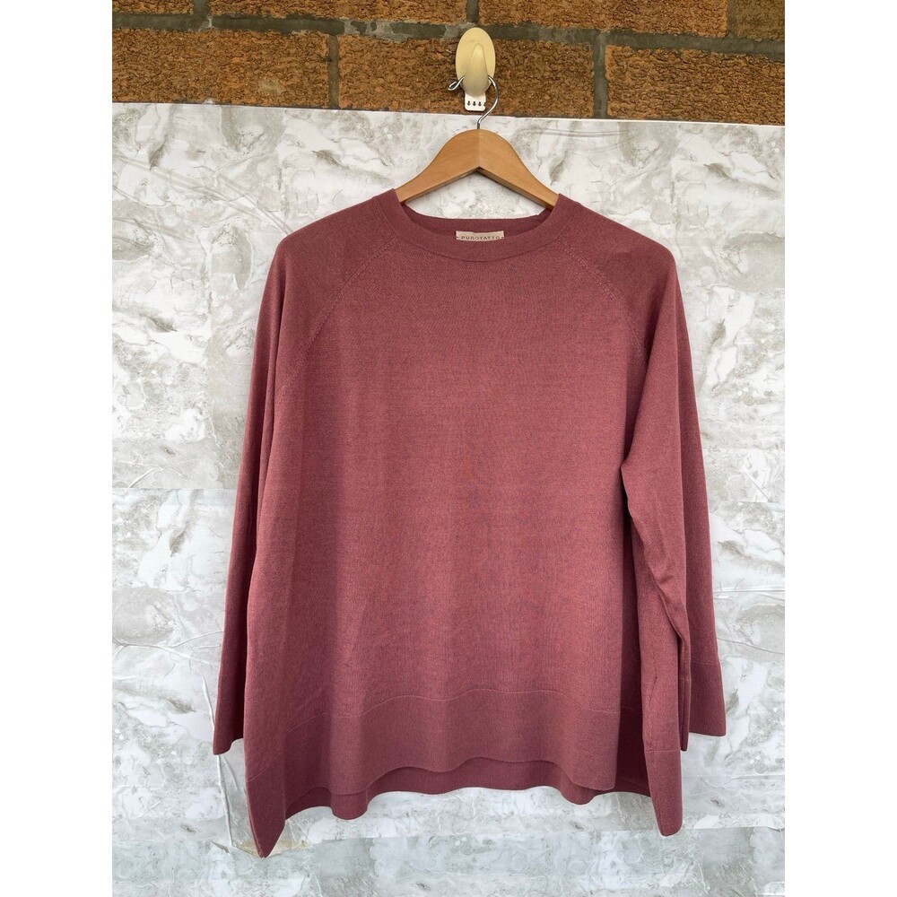 Purotatto crewneck sweater in a dusty rose color size 40/8